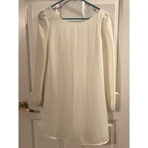 Long sleeve white dress